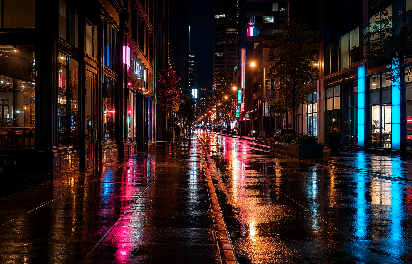 Generated night city sample used for image clustering.