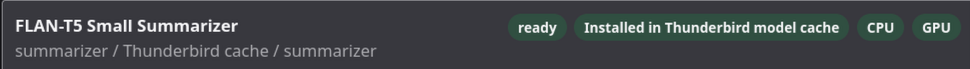 FLAN-T5 Small Summarizer local role header.